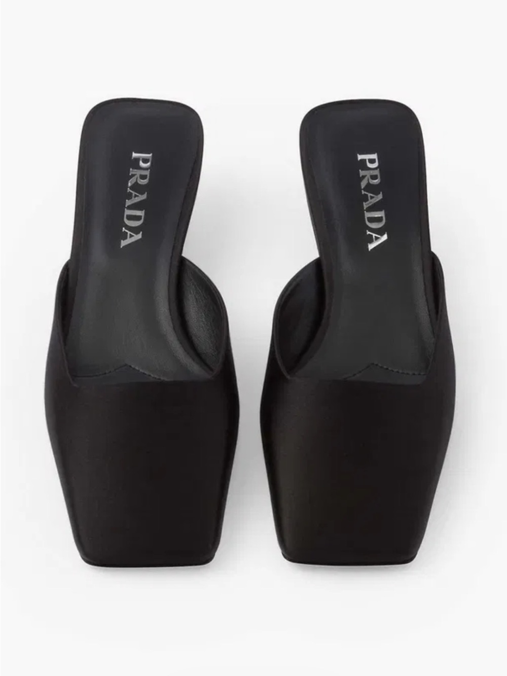 Prada Satin Square Toe Mules - Picture 3 of 8